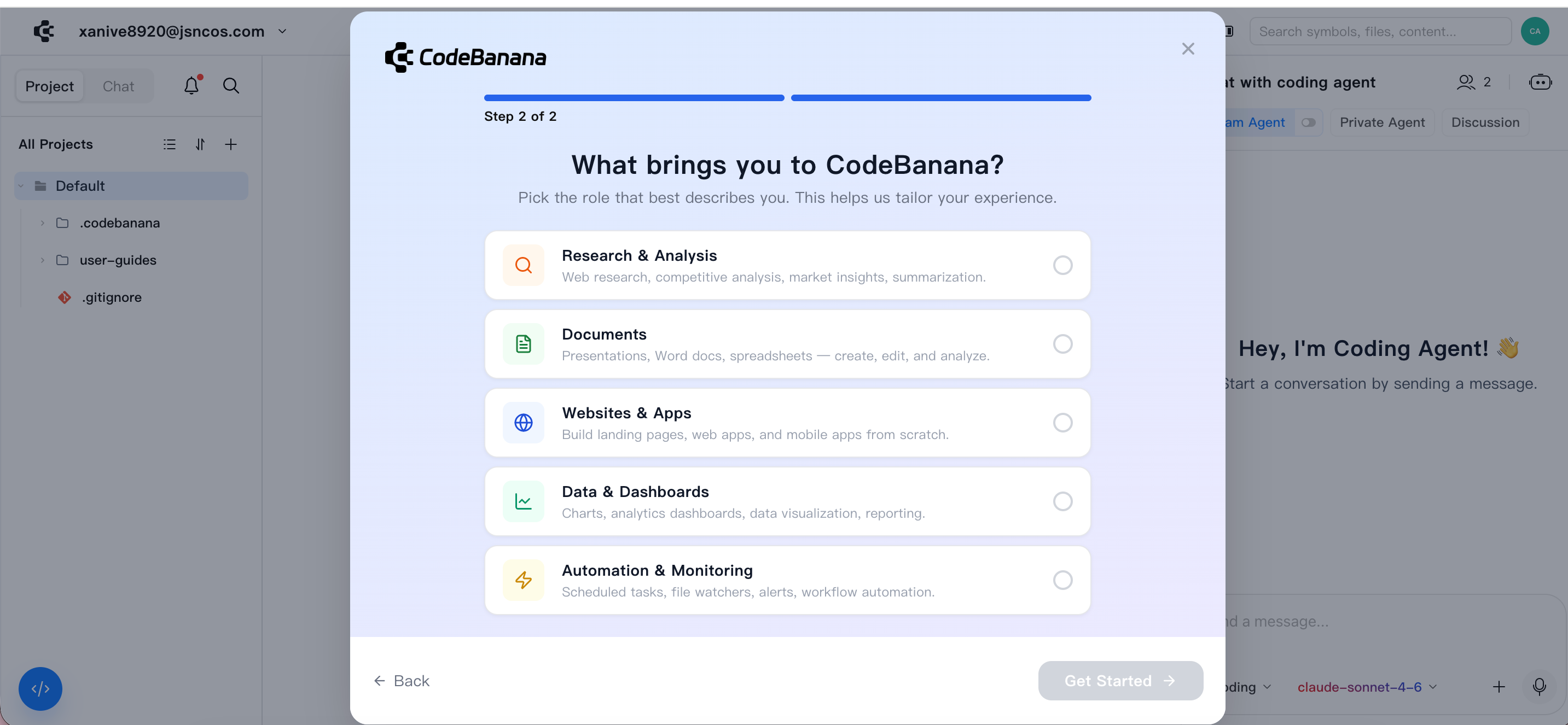User Onboarding - CodeBanana document